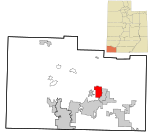 Washington County Utah incorporated and unincorporated areas Toquerville highlighted